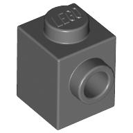 Lego kostka (kostička) 1x1 s nopem na jedné straně, tmavě modro šedá (4558955)